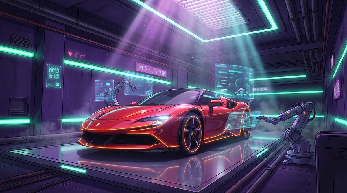 精神小妹法拉利SF90：赛道之魂动漫教程